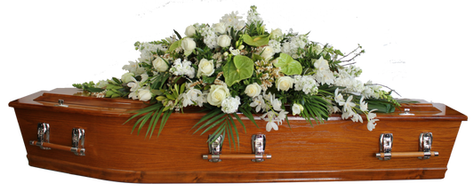 Casket Spray | White and Green